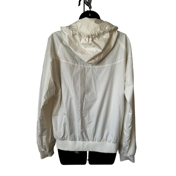 Nike Windrunner Womens Jacket Large Cream Full Zip Hoodie Running Jacket - Picture 2 of 12